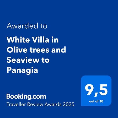 White Villa In Olive Trees And Seaview To Panagia Almiropótamos 外观 照片